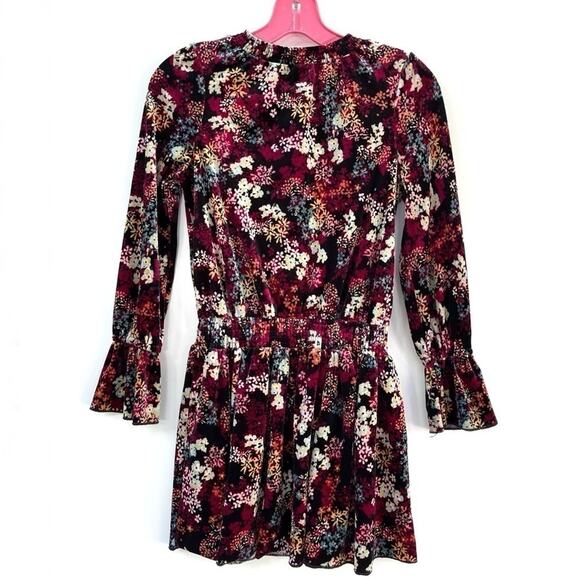 Ella Moss Girls Velvet Smocked Floral Dress Richly Color Size12 - Picture 3 of 7